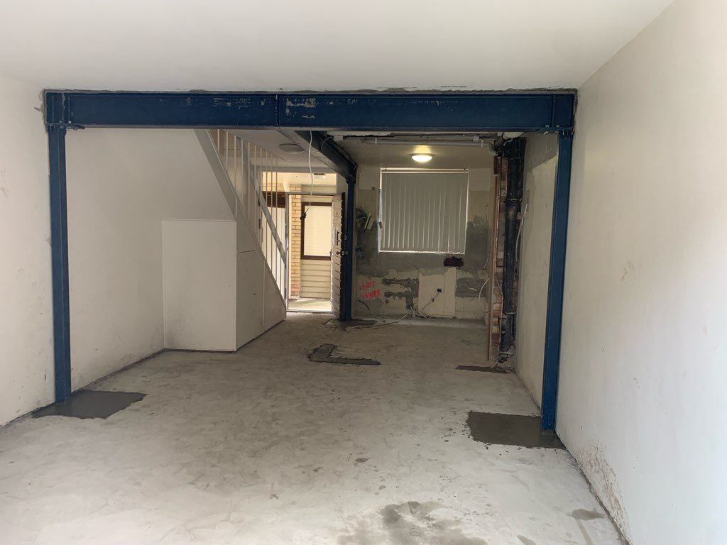 Steel beams opening up the ground floor