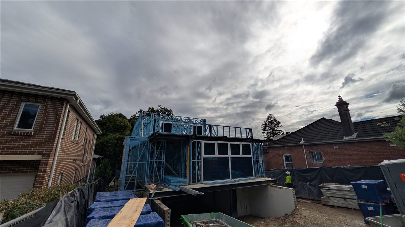 Two-storey light-gauge steel frame