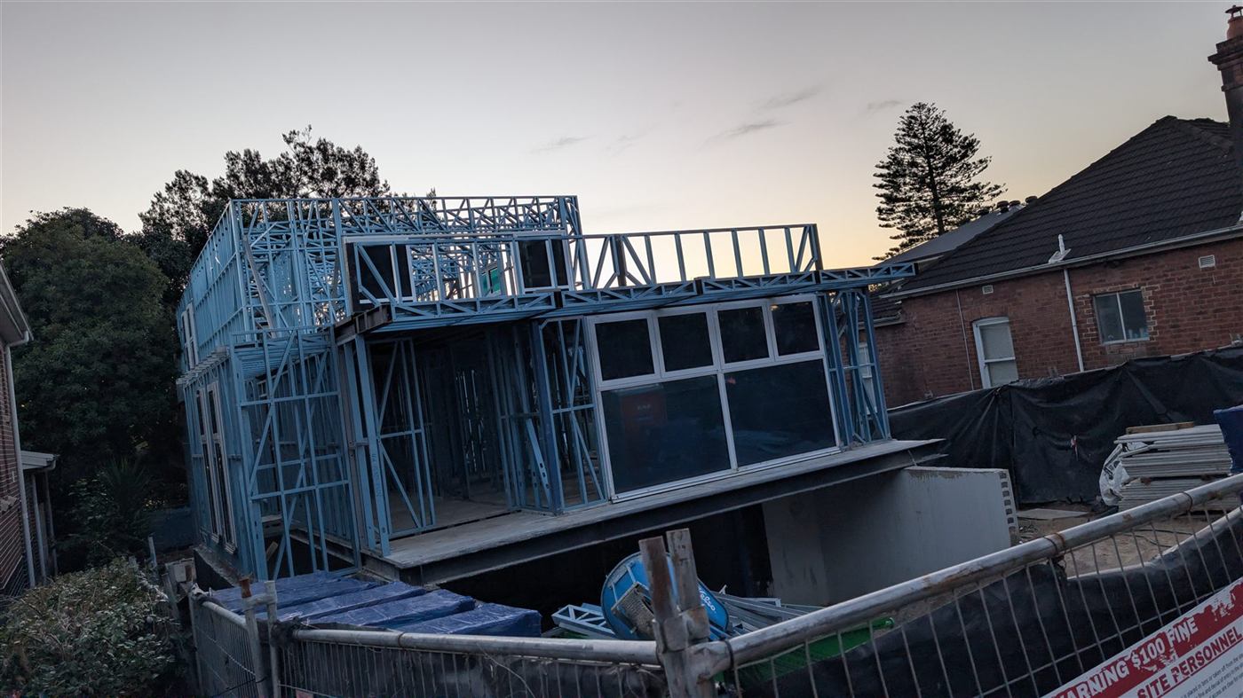 New two-storey steel-framed home, Willoughby
